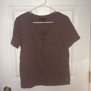 Lace up chest top